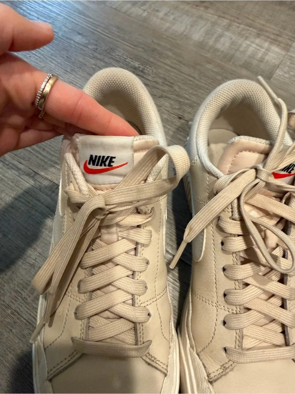 Nike Women’s Court Legacy Lift Beige Platform Sneaker
